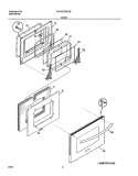 DOOR Diagram and Parts List for PLEB27S8CCB  Frigidaire Wall Oven
