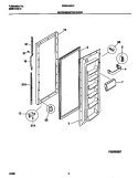 REFRIGERATOR DOOR Diagram and Parts List for FRS24WNGW0  Frigidaire Refrigerator