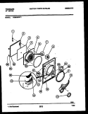 DOOR PARTS Diagram and Parts List for DG5800RW1  Frigidaire Dryer