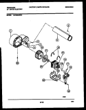 BLOWER AND DRIVE PARTS Diagram and Parts List for DE7200AWW1  Frigidaire Dryer