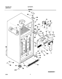 CABINET Diagram and Parts List for GLRT216TAQ3  Frigidaire Refrigerator