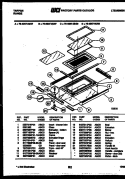 TOP DOOR PARTS Diagram and Parts List for 76-4967-00-07  Tappan Microwave Oven Combo