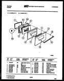 DOOR PARTS Diagram and Parts List for 31-3438-66-05  Tappan Range