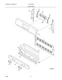 BACKGUARD Diagram and Parts List for FGFL79GCB  Frigidaire Range