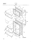 DOOR Diagram and Parts List for FRT15B3AQ0  Frigidaire Refrigerator