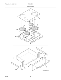 TOP / DRAWER Diagram and Parts List for FES365ECA  Frigidaire Range