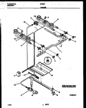 BURNER, MANIFOLD AND GAS CONTROL Diagram and Parts List for GF600ND9  Frigidaire Range