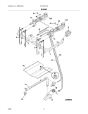 BURNER Diagram and Parts List for FPF303CWB  Frigidaire Range