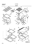 SHELVES Diagram and Parts List for GLHT184RAQ8  Frigidaire Refrigerator