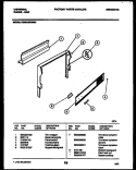 BACKGUARD Diagram and Parts List for CG301SP2W1  Frigidaire Range