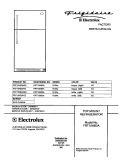 COVER Diagram and Parts List for FRT15HB3AZ3  Frigidaire Refrigerator