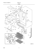 CABINET Diagram and Parts List for KFS221LHY0  Kelvinator Freezer