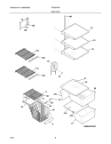 SHELVES Diagram and Parts List for FRS26XABW1  Frigidaire Refrigerator