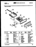 BROILER DRAWER PARTS Diagram and Parts List for 30-1149-00-05  Tappan Range