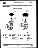 BURNER PARTS Diagram and Parts List for 30-3860-23-04  Tappan Range