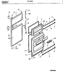 DOOR SECTION Diagram and Parts List for FRT18NNBW0  Frigidaire Refrigerator