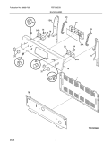 BACKGUARD Diagram and Parts List for FEF375GCB  Frigidaire Range