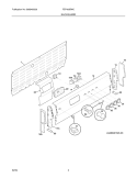 BACKGUARD Diagram and Parts List for FEF402BWC  Frigidaire Range