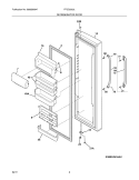 REFRIGERATOR DOOR Diagram and Parts List for FFSC2323LE4  Frigidaire Refrigerator