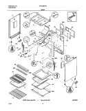 BODY Diagram and Parts List for FGFL66ASA  Frigidaire Range