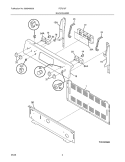 BACKGUARD Diagram and Parts List for FEF375FBB  Frigidaire Range