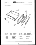DRAWER PARTS Diagram and Parts List for 30-3859-00-03  Tappan Range