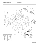 CONTROL PANEL Diagram and Parts List for FLEB8200FS1  Frigidaire Washer Dryer Combo