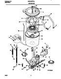 MOTOR / TUB Diagram and Parts List for GWS445RFS2  Gibson Washer
