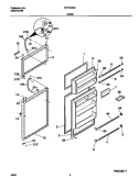 DOOR Diagram and Parts List for FRT13CRHW1  Frigidaire Refrigerator