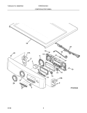 CONTROLS/TOP PANEL Diagram and Parts List for EWMGD65HSS1  Electrolux Dryer