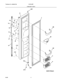 FREEZER DOOR Diagram and Parts List for GHSC39EEPW3  Frigidaire Refrigerator