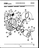 CABINET AND COMPONENT PARTS Diagram and Parts List for MDE336MBD0  Frigidaire Dryer