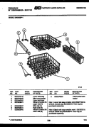 RACKS AND TRAYS Diagram and Parts List for DW3400PW1  Frigidaire Dishwasher
