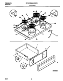 TOP / DRAWER Diagram and Parts List for MEF322WBSD  Frigidaire Range