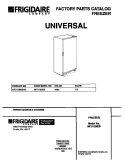 COVER Diagram and Parts List for MFU12M2BW2  Frigidaire Freezer