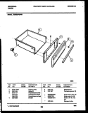 DRAWER PARTS Diagram and Parts List for CE302BP2H1  Frigidaire Range