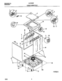 LOWER CABINET / TOP Diagram and Parts List for MLSE62RFD0  Frigidaire Washer Dryer Combo