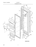 REFRIGERATOR DOOR Diagram and Parts List for GHSC39ETEB2  Frigidaire Refrigerator
