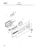 CONTROL PANEL Diagram and Parts List for GLDB756AS1  Frigidaire Dishwasher