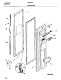 FREEZER DOOR Diagram and Parts List for FRS26ZGGB6  Frigidaire Refrigerator
