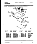 COOKTOP AND BROILER PARTS Diagram and Parts List for MEF402WBW1  Frigidaire Range