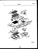 SHELVES AND SUPPORTS Diagram and Parts List for RT219PCD0  Frigidaire Refrigerator