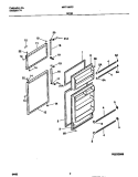 DOOR Diagram and Parts List for MRT18BRCW1  Frigidaire Refrigerator
