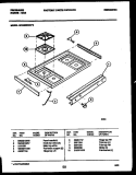 COOKTOP PARTS Diagram and Parts List for GPG39WNW3  Frigidaire Range