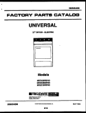COVER Diagram and Parts List for MDE216RBD0  Frigidaire Dryer