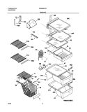 SHELVES Diagram and Parts List for FRS26KF7AB4  Frigidaire Refrigerator