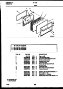 DOOR PARTS Diagram and Parts List for 30-1049-23-08  Tappan Range