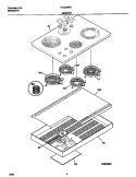 MAINTOP Diagram and Parts List for FEC9X6XESA  Frigidaire Cooktop