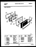 DOOR PARTS Diagram and Parts List for CE303VP2W01-23  Tappan Range