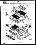 COOKTOP AND BROILER DRAWER PARTS Diagram and Parts List for 30-3342-00-02  Tappan Range
